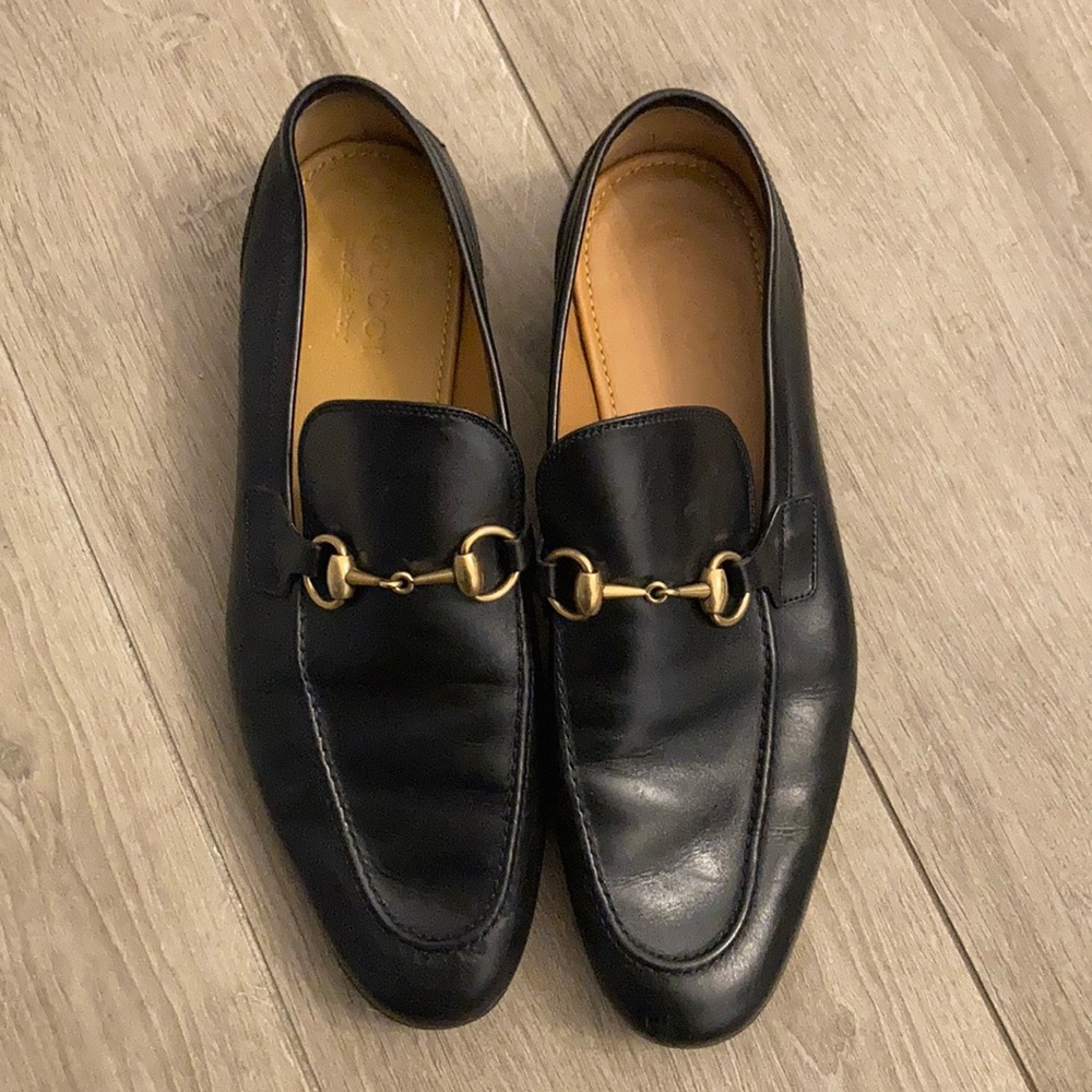 Black men's Gucci loafers